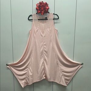 Torrid Light Pink Lace High Low 1X Sleeveless Dress